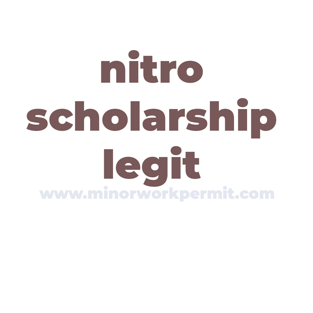 nitro scholarship legit