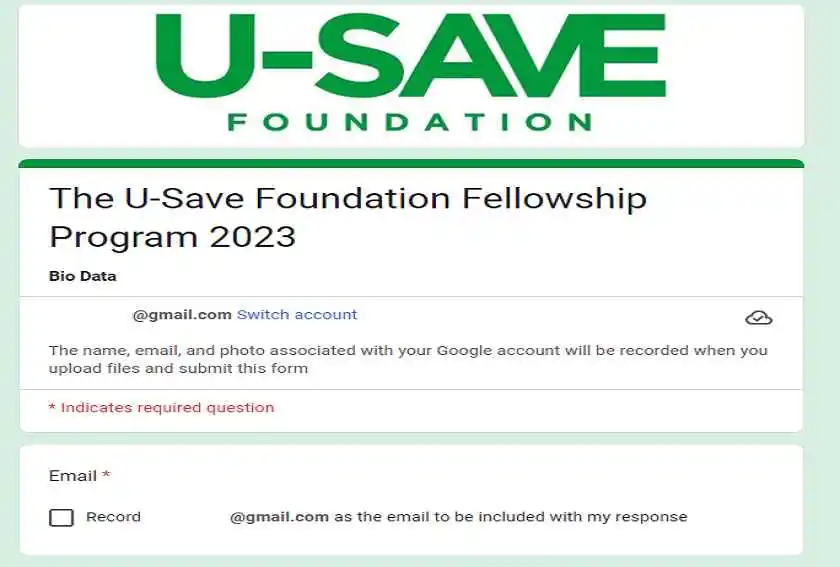 2023 U-Save Foundation Fellowship Program for Nigerian Students